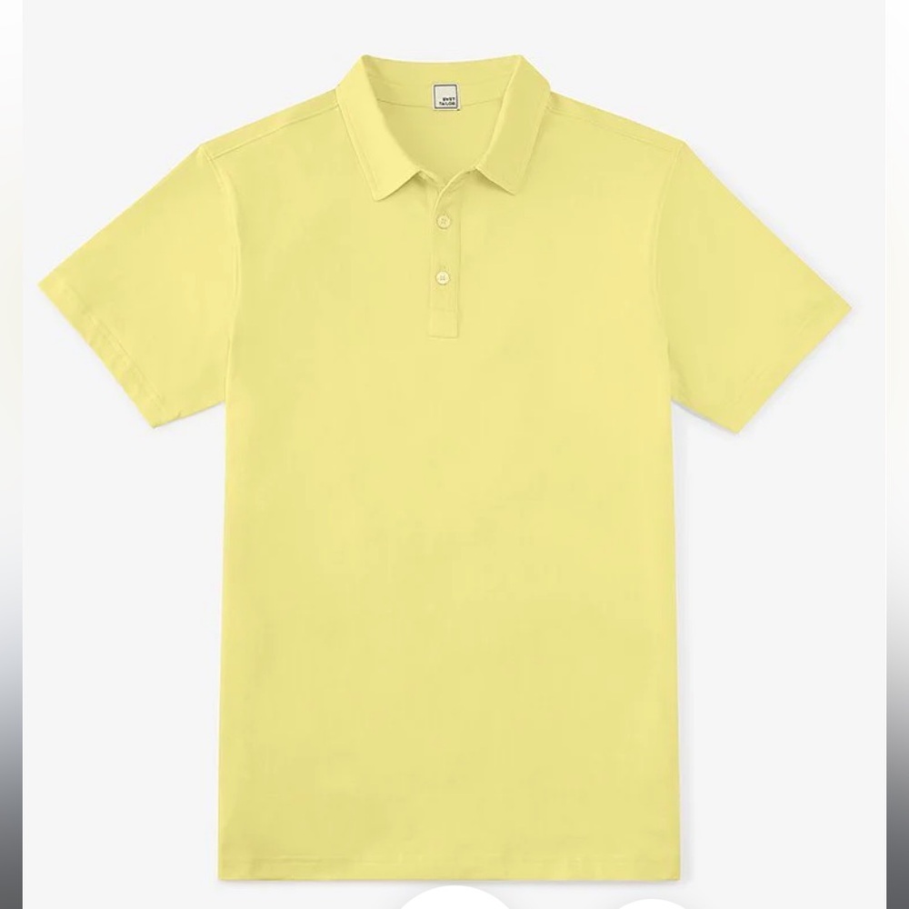 Swet Tailor High & Mighty All-In Polo Light Yellow Untuck or Tuck sz 3XL NWT